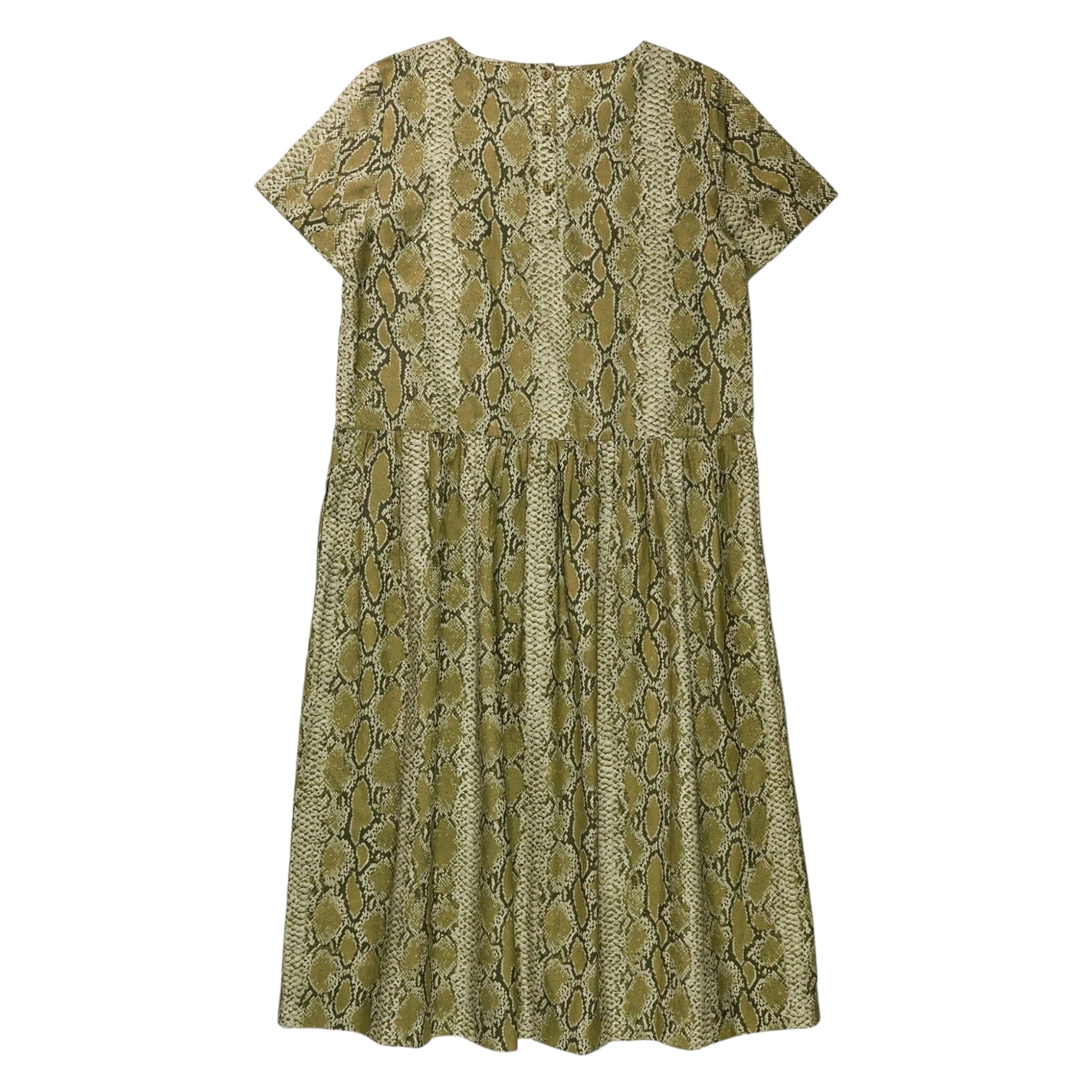 YMC Green Snakeskin Midi Dress