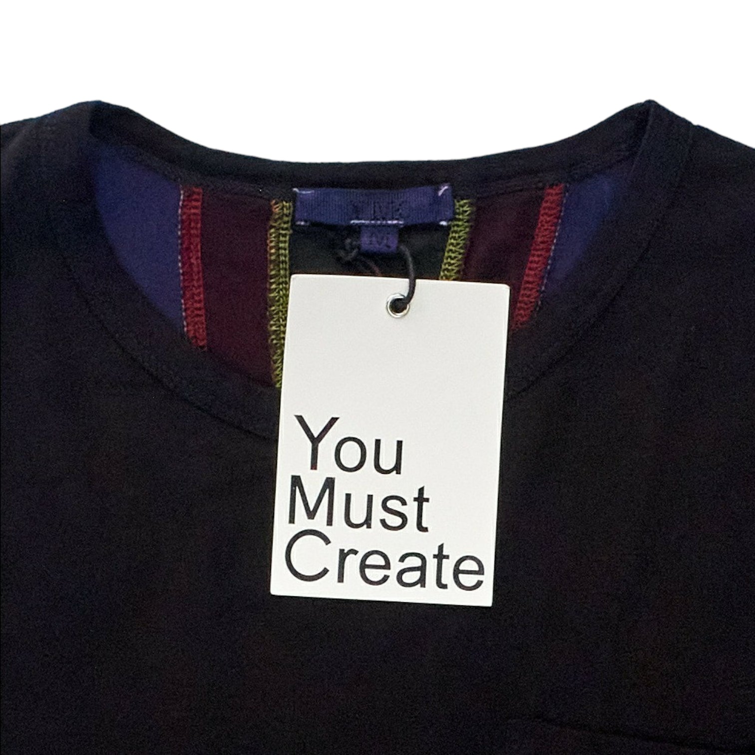 YMC Black/Multi Panelled T Shirt