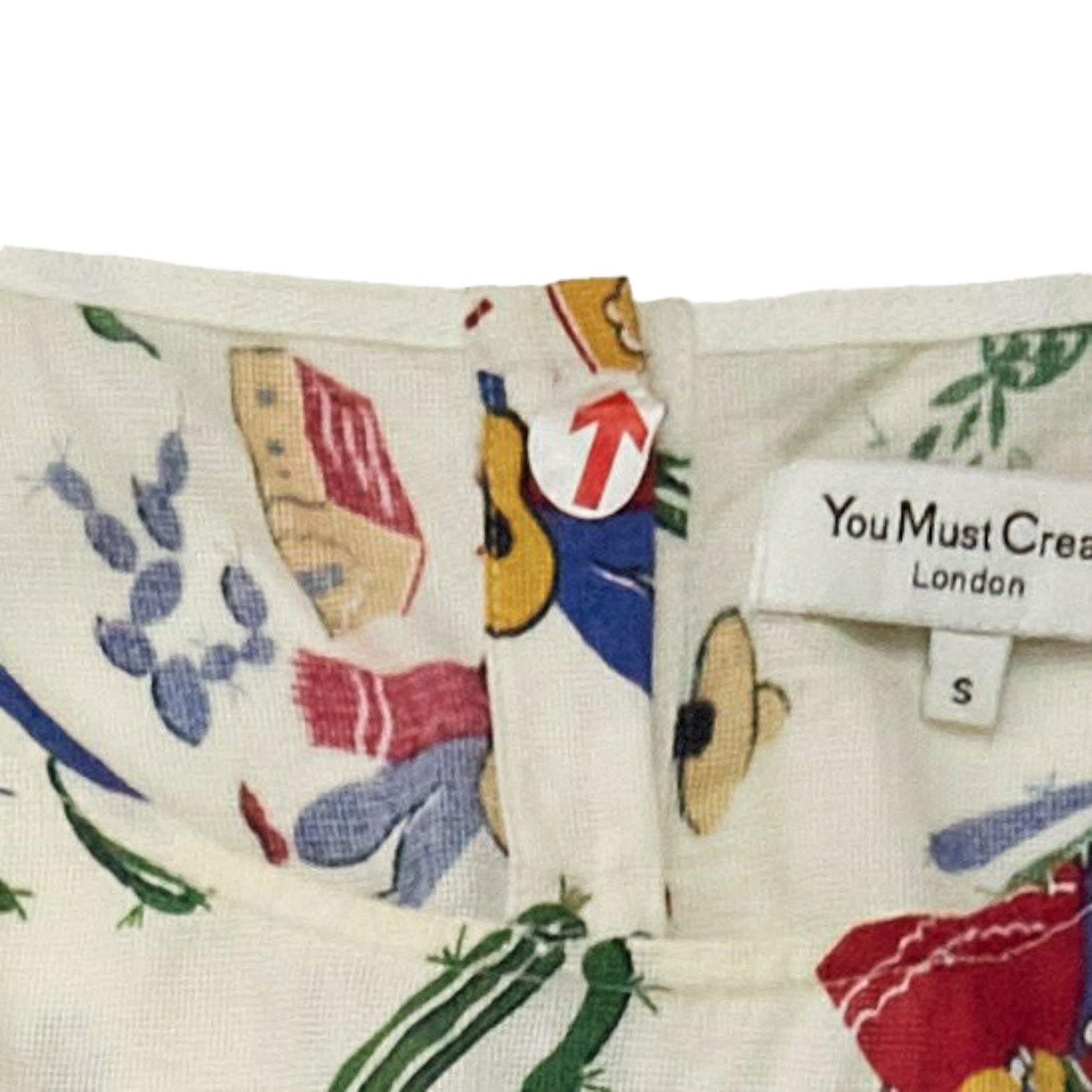 YMC Cream/Multi Folk Print Dress