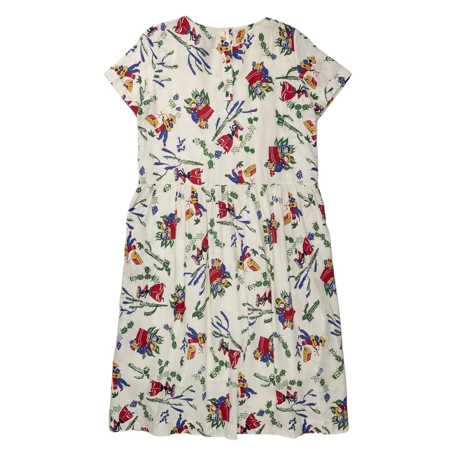 YMC Cream/Multi Folk Print Dress