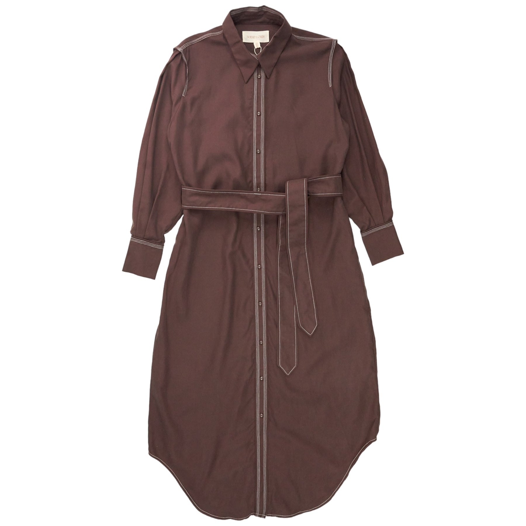 Sunset Lover Carob Darya Shirt Dress