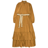 Tigerlily Tobacco Joni High Neck Midi Dress