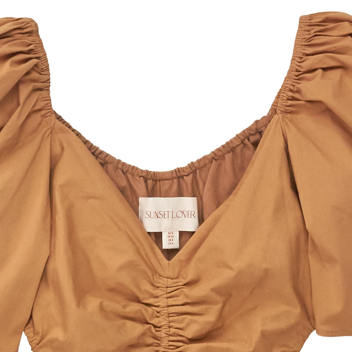 Sunset Lover Brown Cut-Out Ruched Dress
