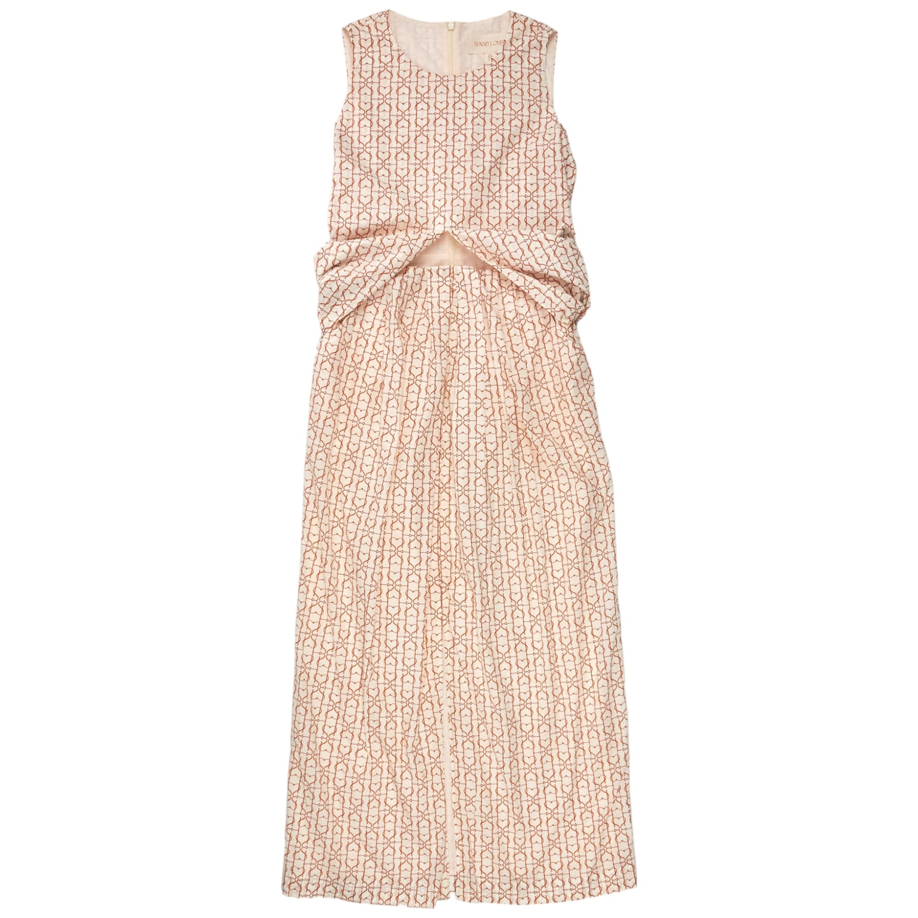 Sunset Lover Cream Cut-Out Tie Dress