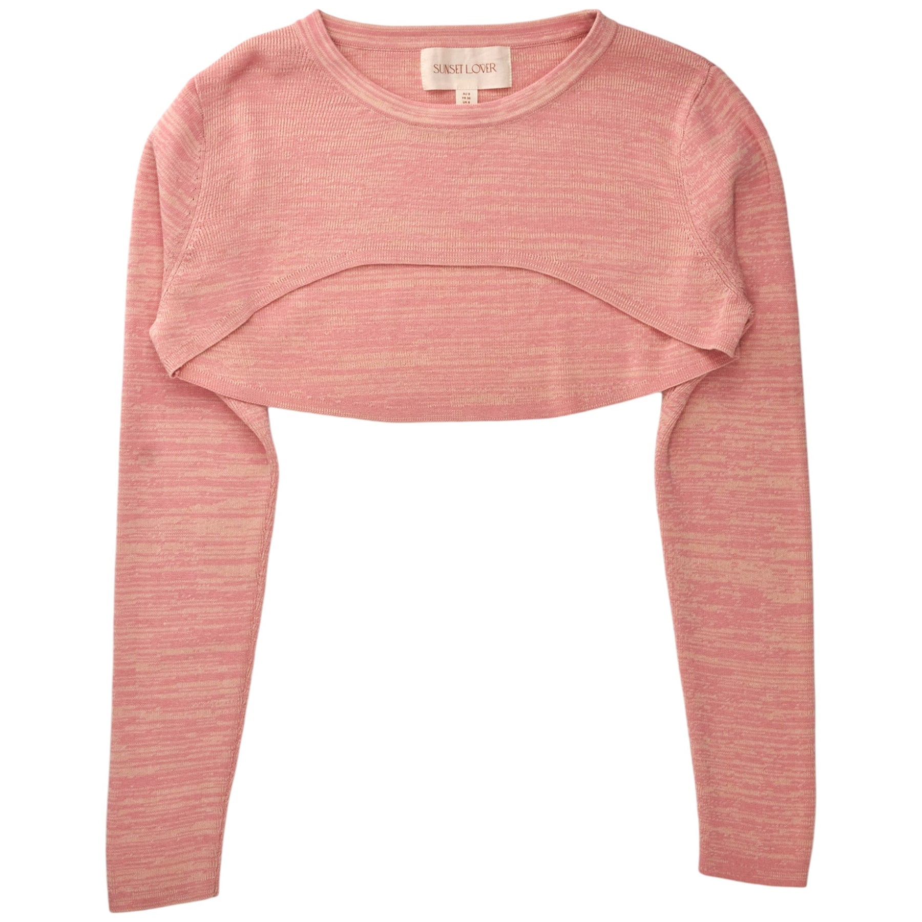 Sunset Lover Pink Marl Knit Top