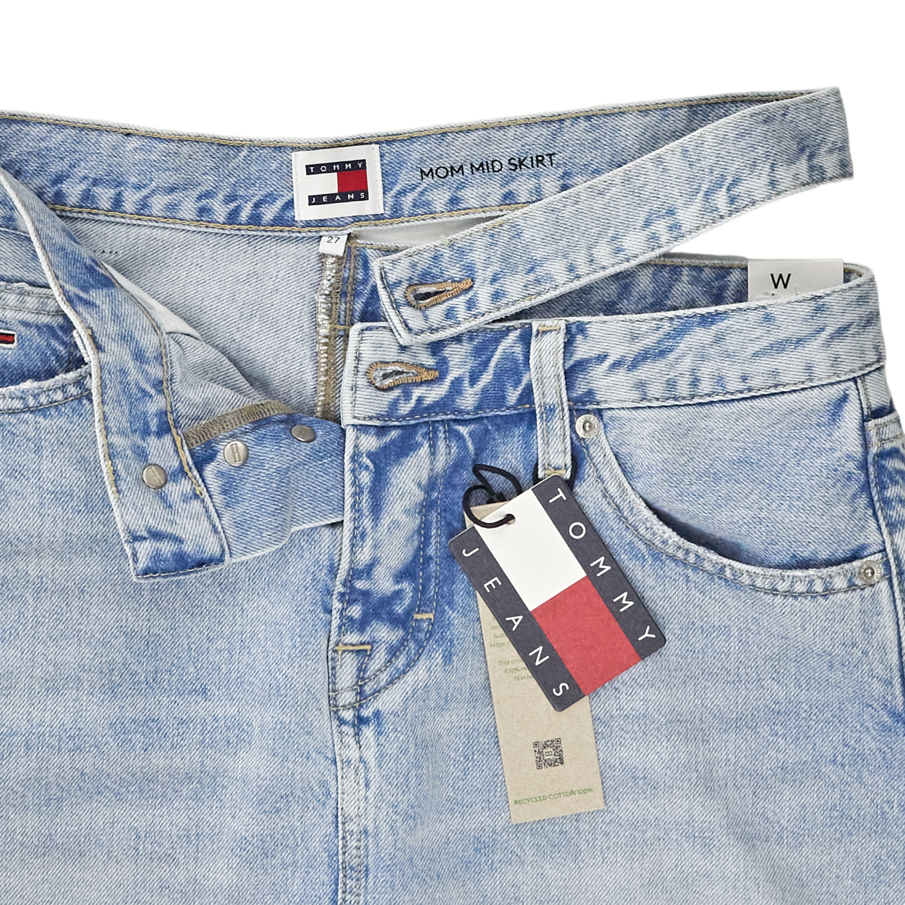 Tommy Hilfiger Blue Mom Cut-Out Skirt