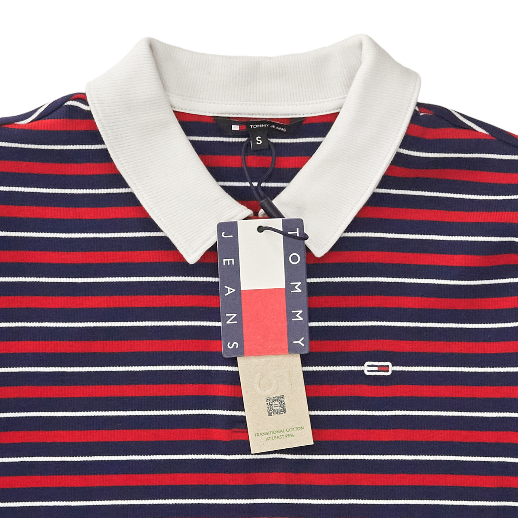 Tommy Jeans Navy Stripe Polo Shirt