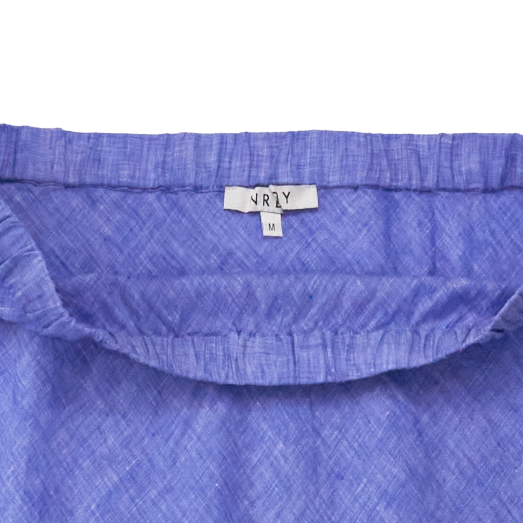 NRBY Blue Tabby Linen Skirt