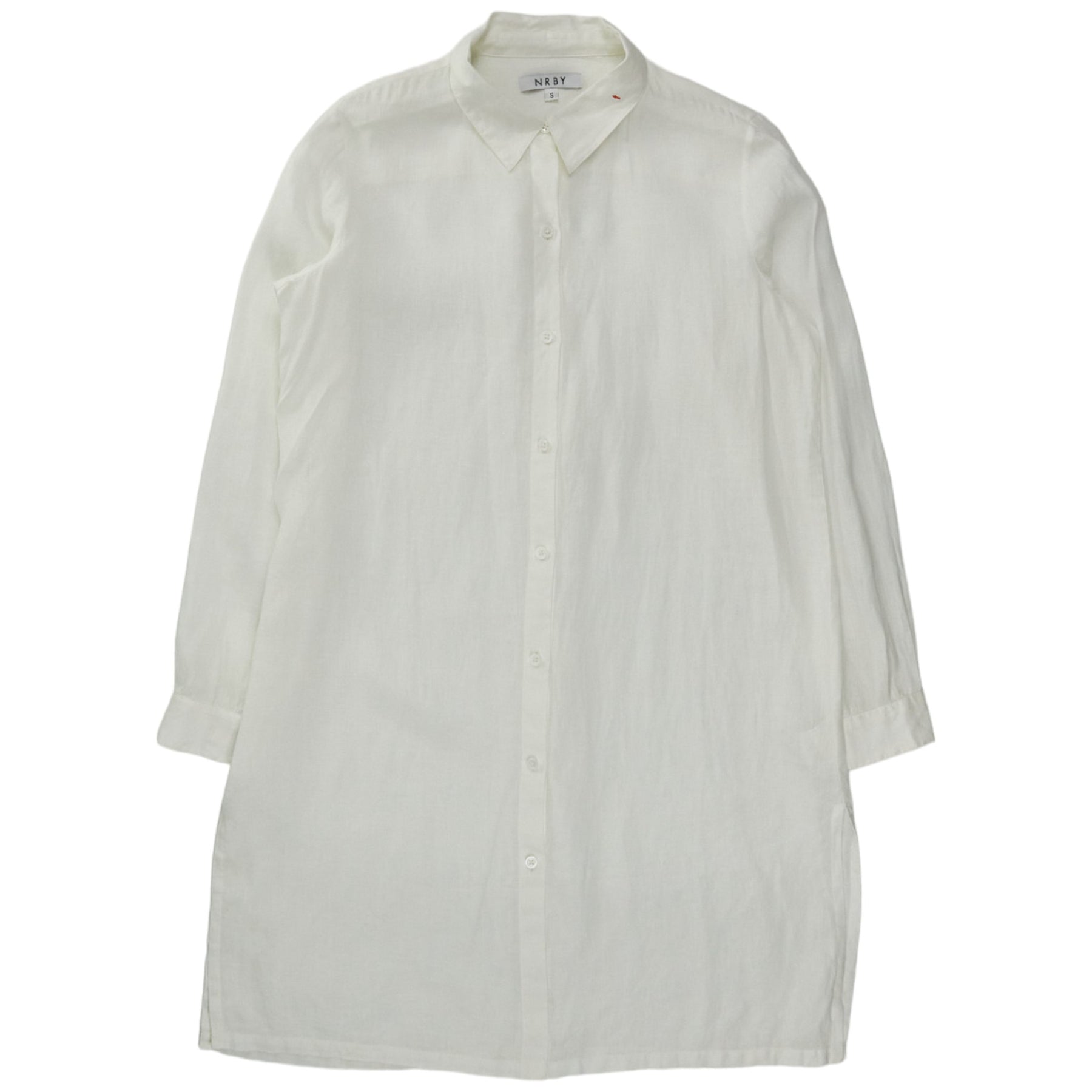 NRBY White Linen Shirt Dress