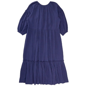 NRBY Navy Crinkle Cotton Dress