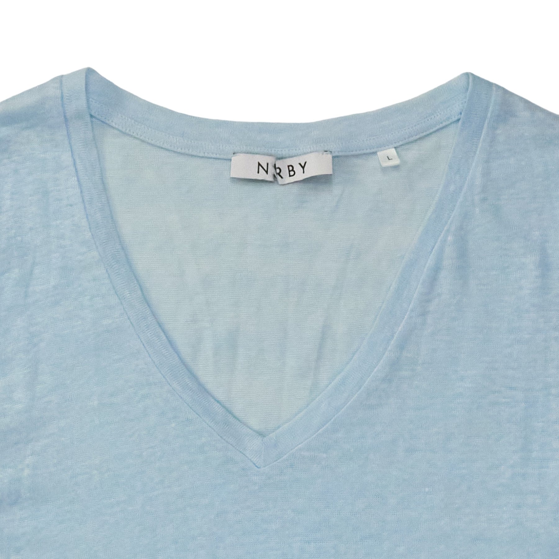 NRBY Sea Blue Linen Slub Tee