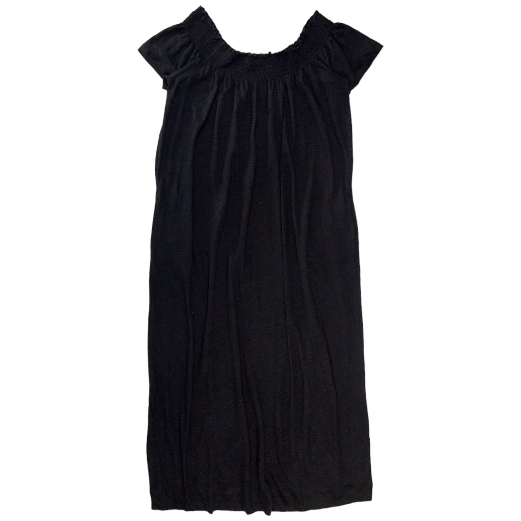 NRBY Black Slub Jersey Dress