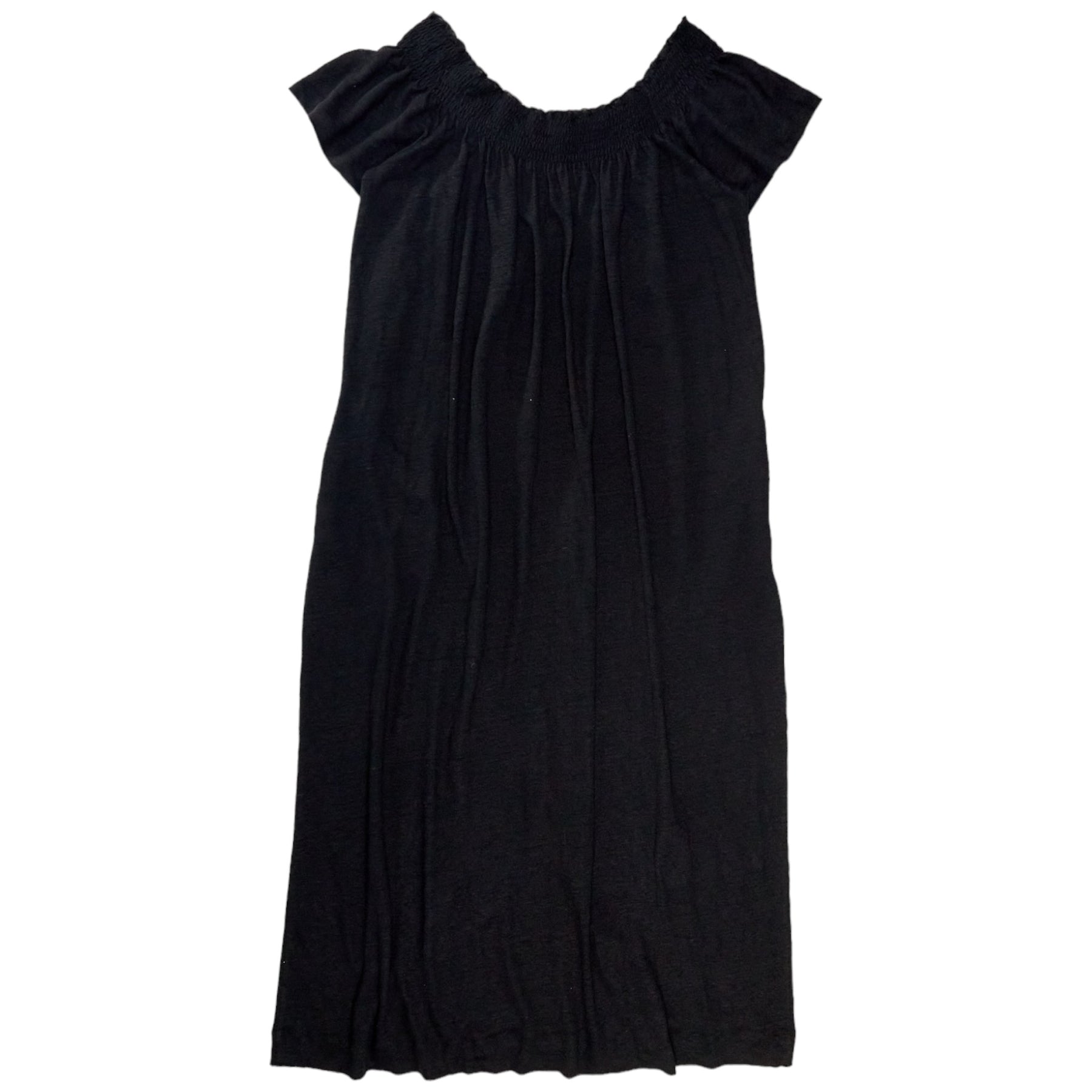 NRBY Black Slub Jersey Dress