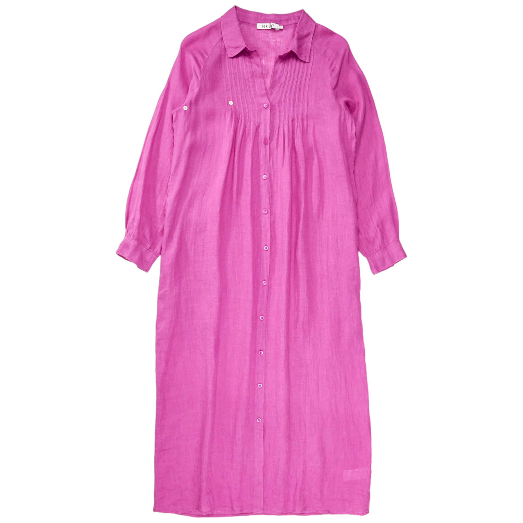 NRBY Purple Pin Tuck Shirt Dress