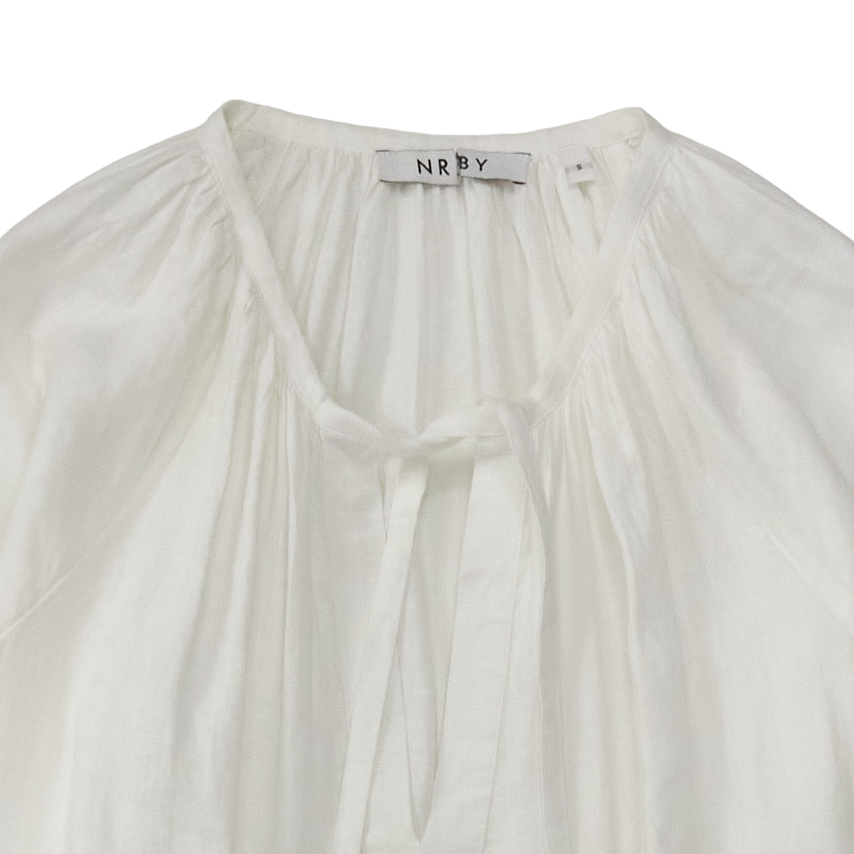NRBY White Linen Midi Dress