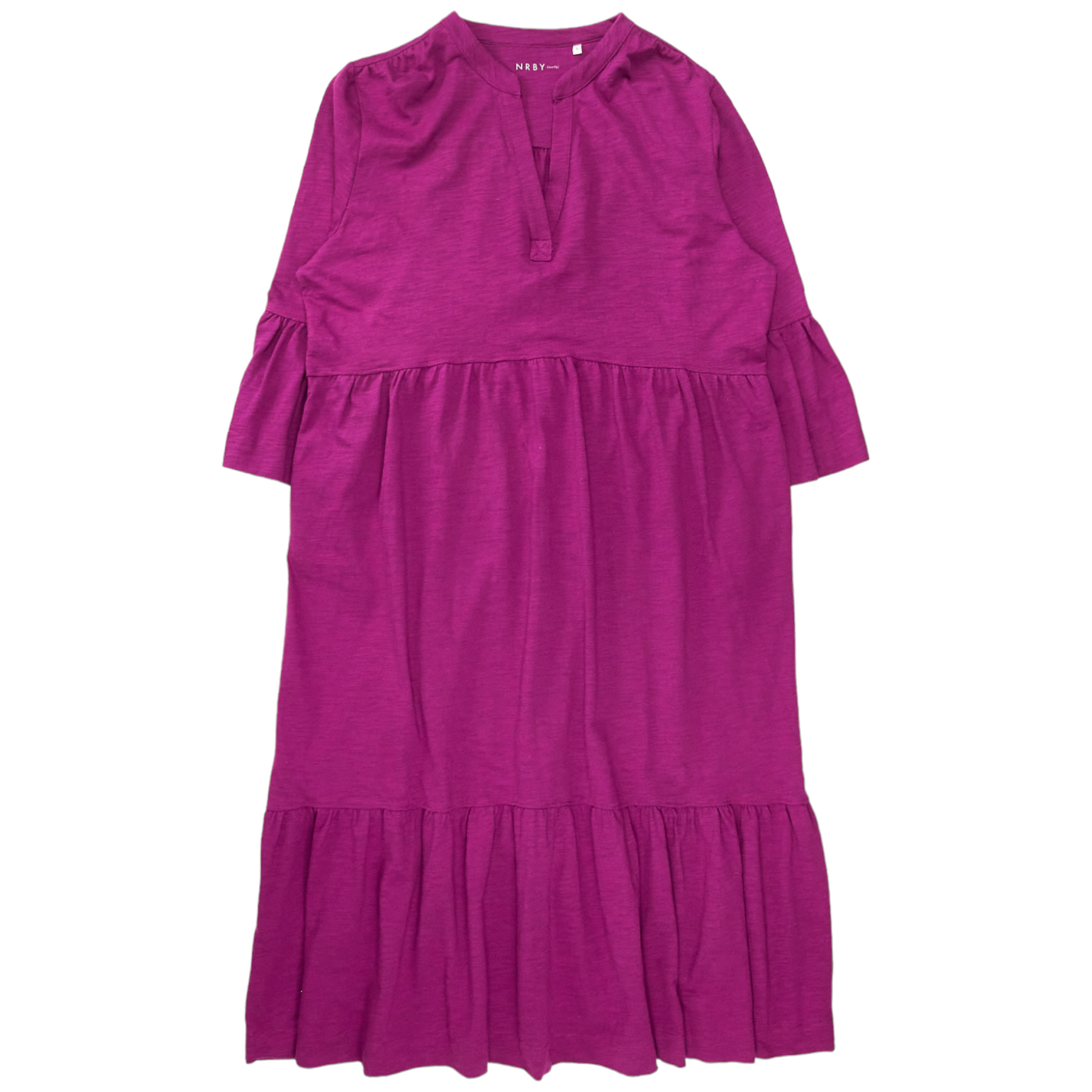 NRBY Purple Slub Tiered Dress