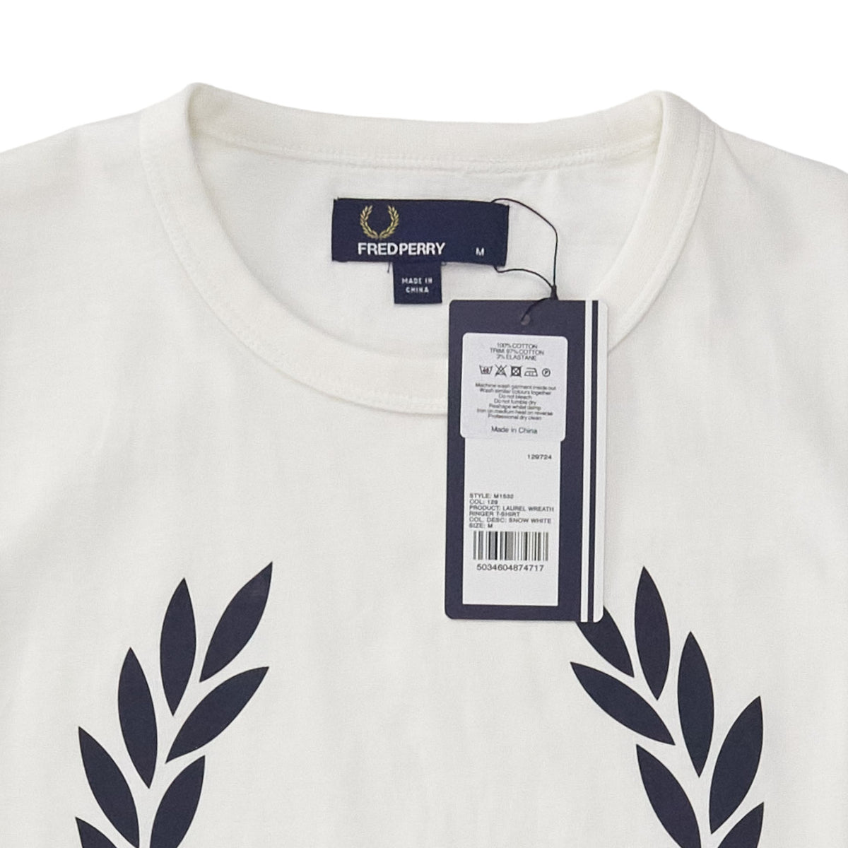 Fred Perry Off-White Logo Tee