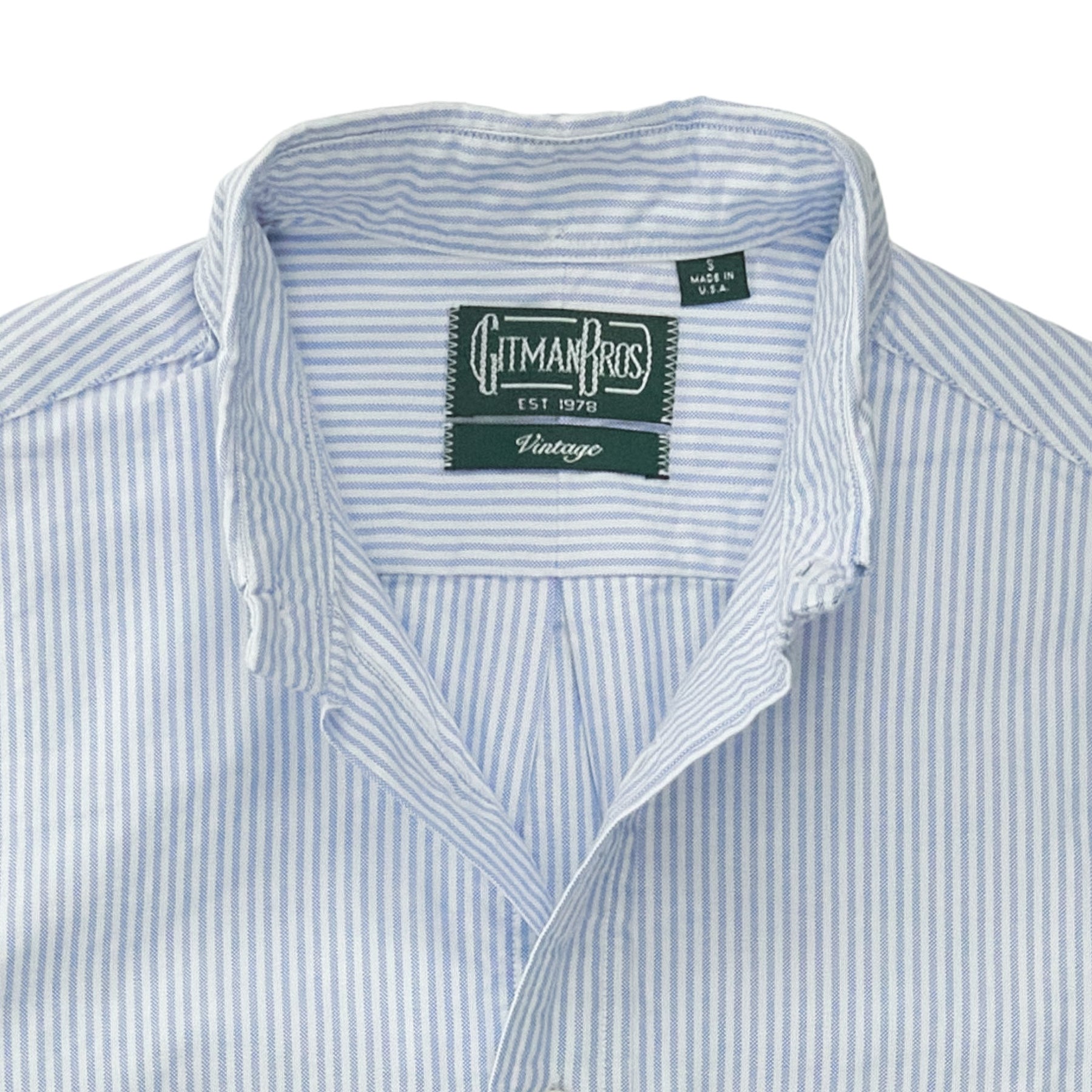 Gitman Bros Blue/White Oxford Shirt