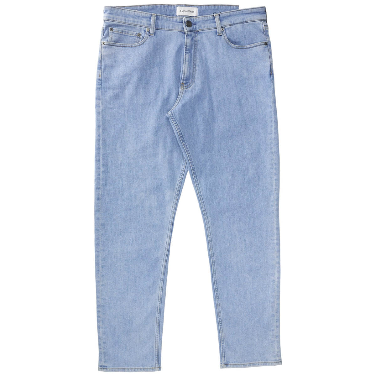 Calvin Klein Light Blue Tapered Stone Wash Jeans
