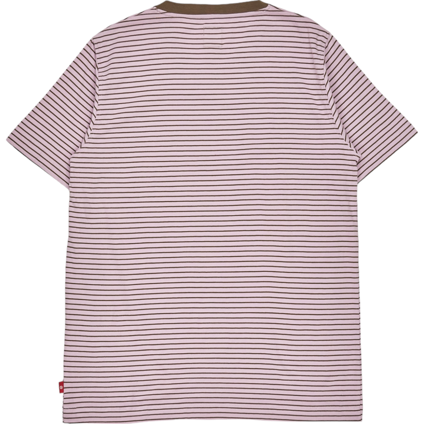 Stussy Pink Brown Striped T-Shirt