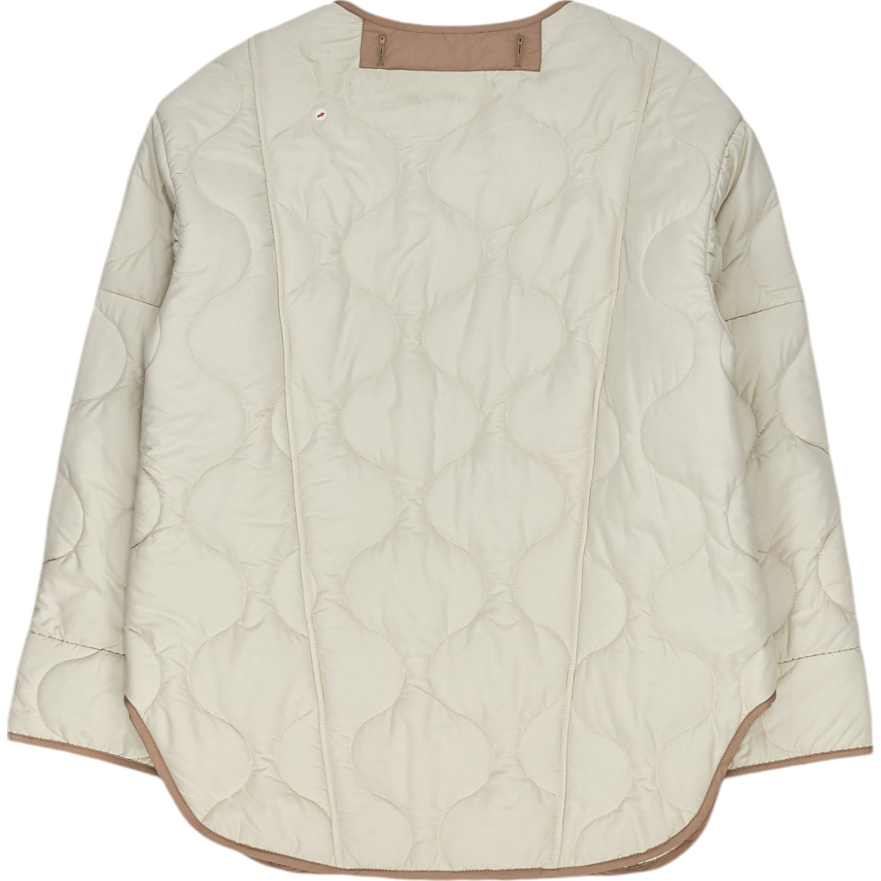 Wyse Cream/Brown Quilted Jacket