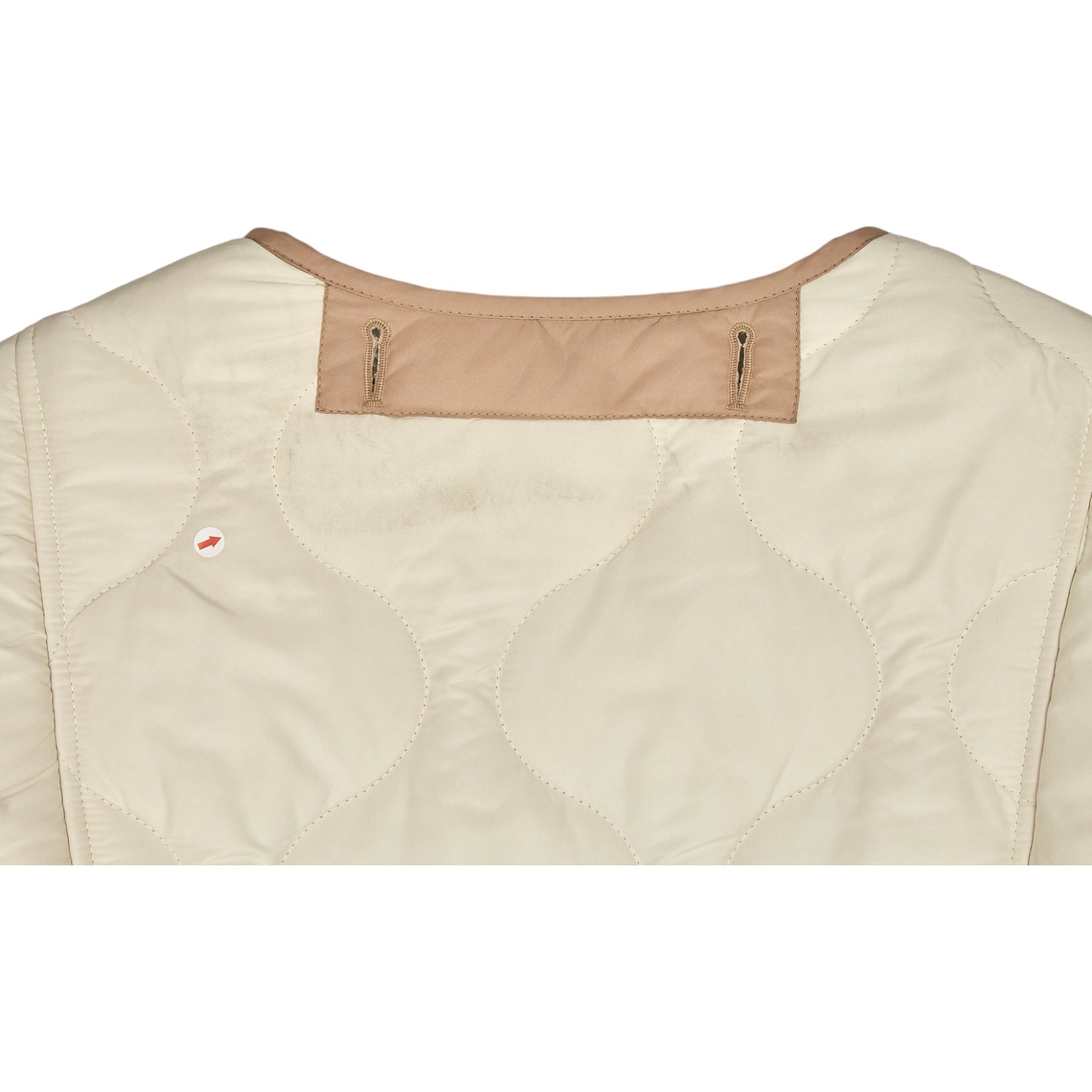 Wyse Cream/Brown Quilted Jacket