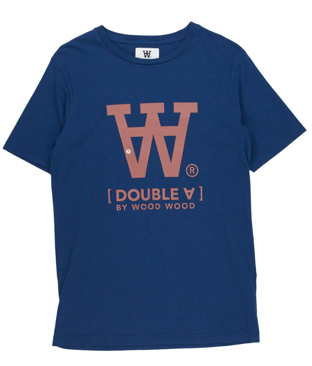 Wood Wood Blue Double A Cotton T-shirt size S
