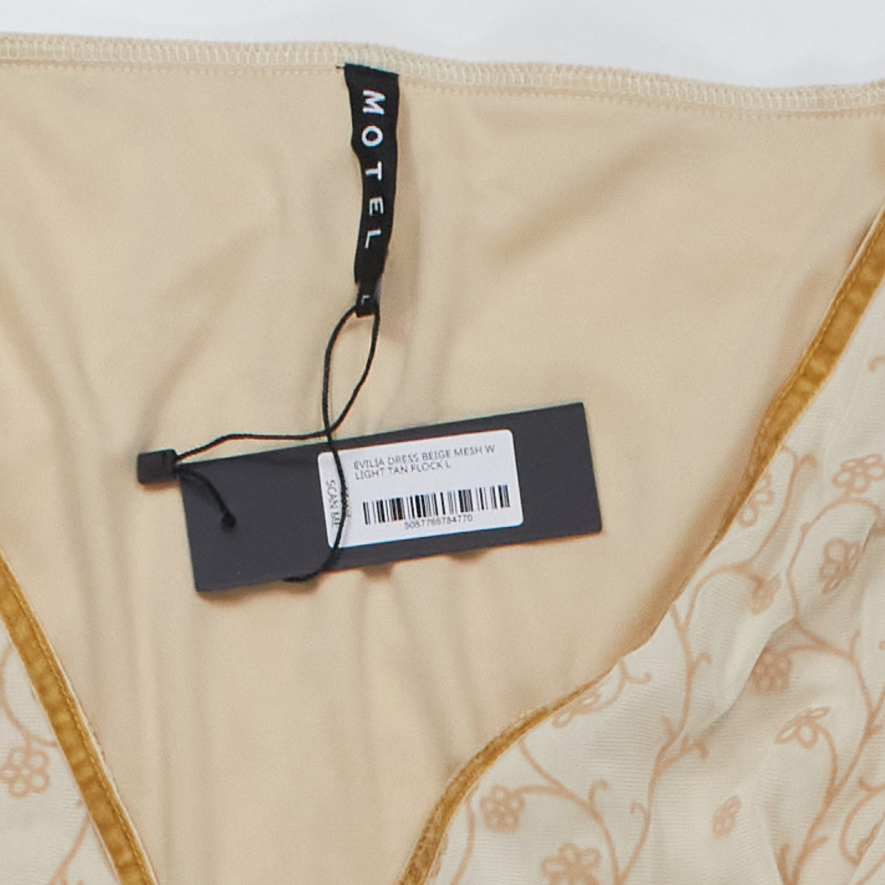 Motel Beige Floral Evita Mesh Dress