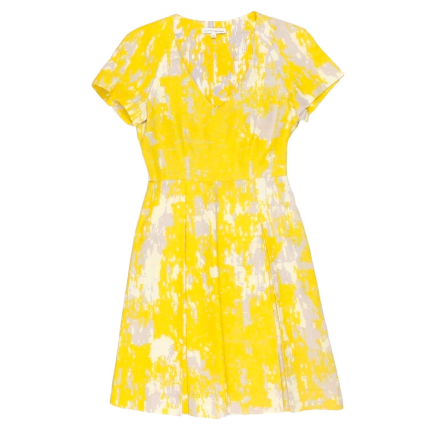 Jonathan Saunders Yellow Fit & Flare Dress