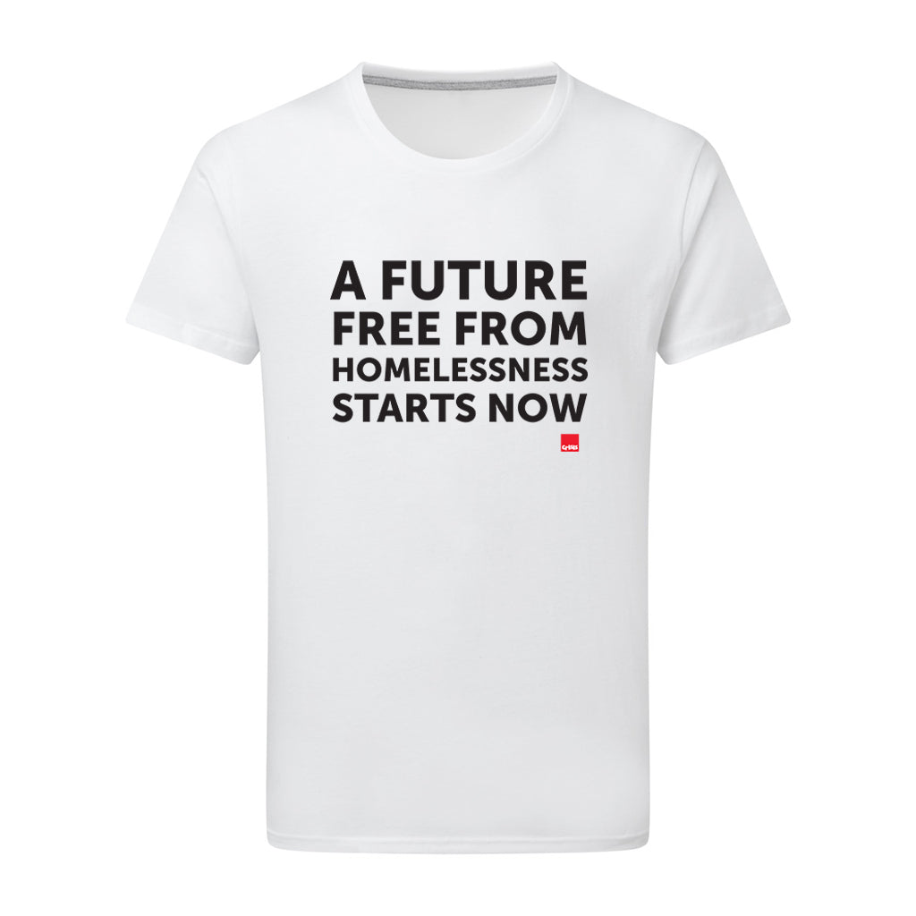 Crisis Slogan Tee - A future free from homelessness
