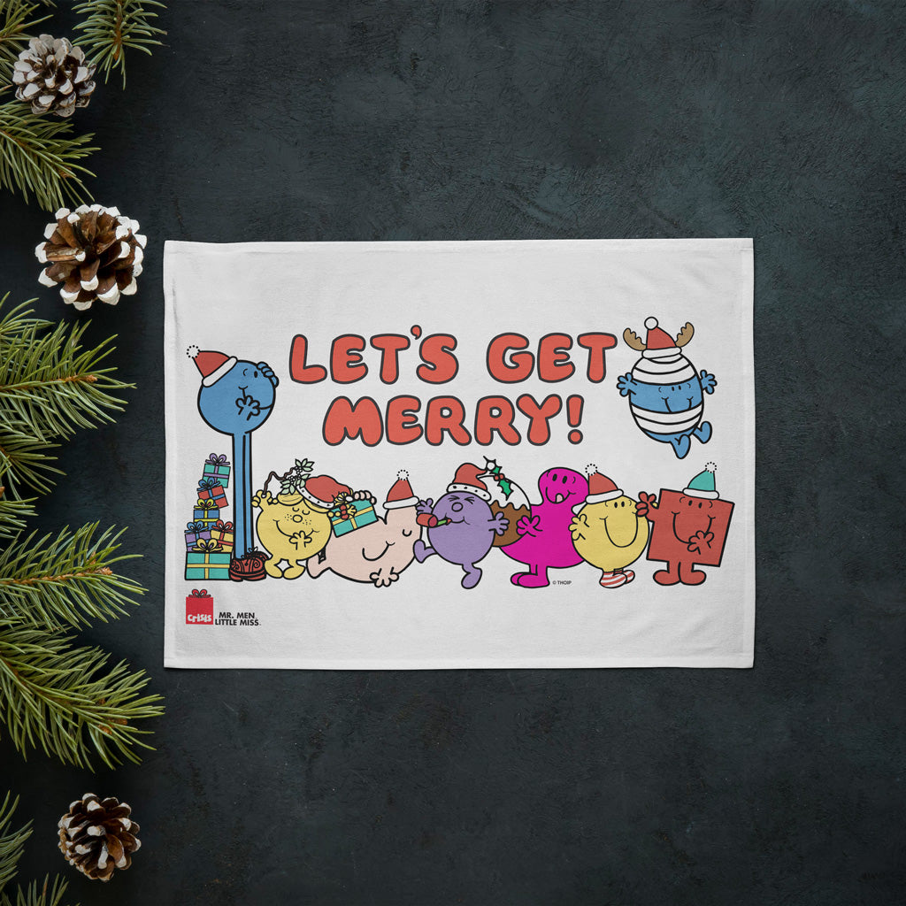 MMLM 'Let's Get Merry' Christmas Tea Towel - Exclusive to Crisis
