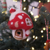 Felted Christmas Toadstool Decoration