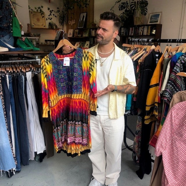 Hand Made Pink/Multi Embroidered Dress