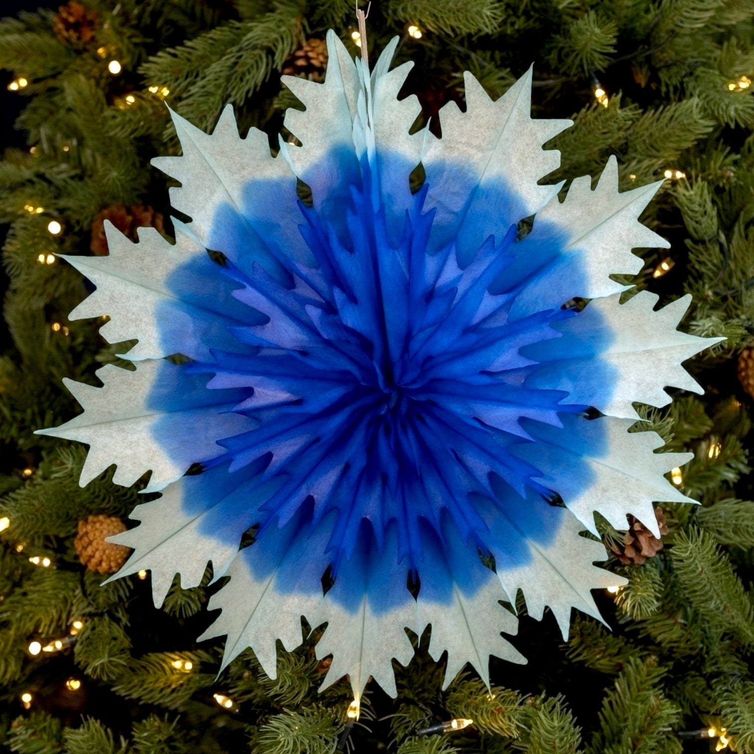 2 Tone Classic Snowflake Fan 45 cm