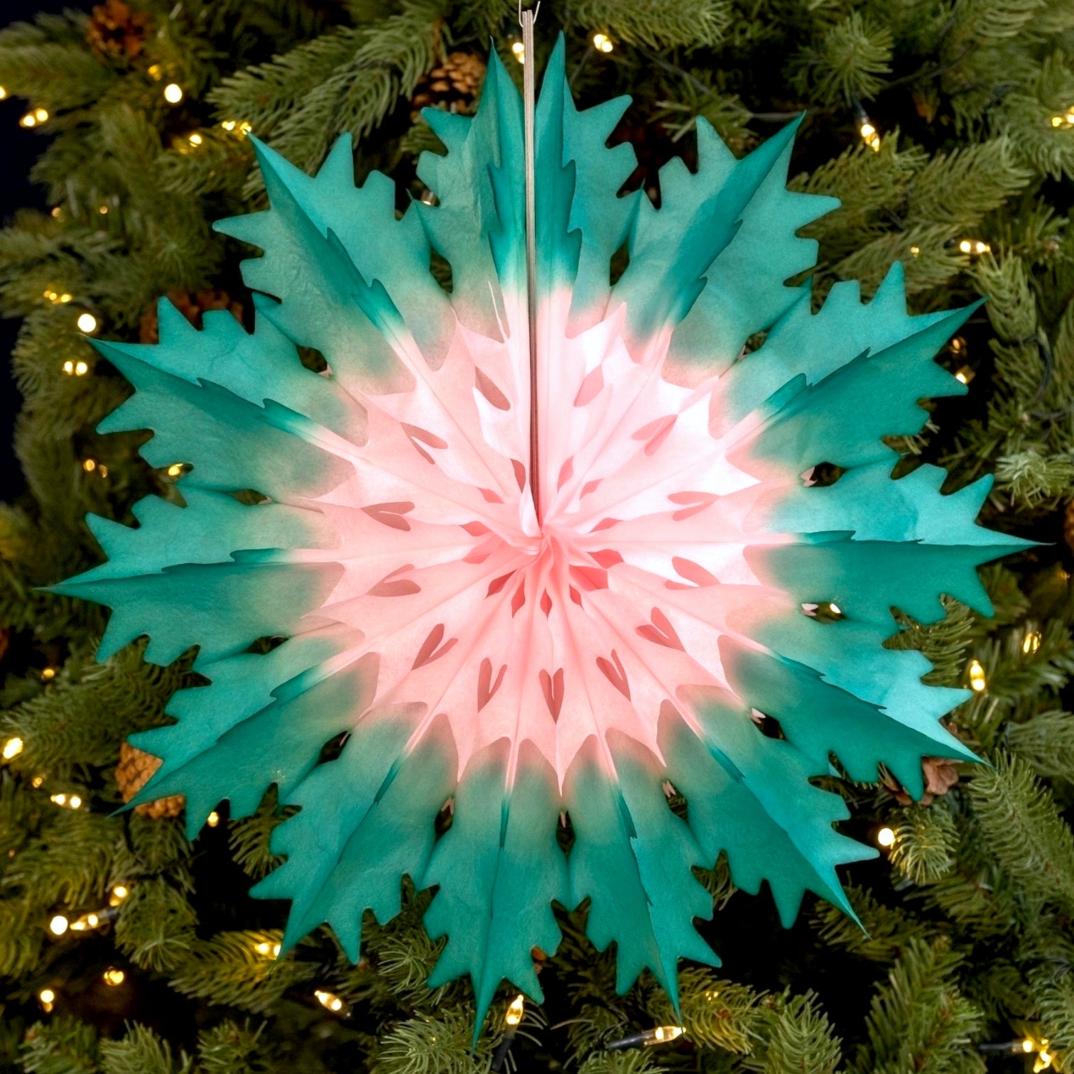 2 Tone Classic Snowflake Fan 45 cm