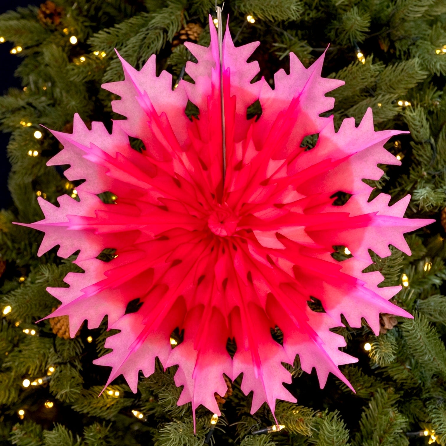 2 Tone Classic Snowflake Fan 45 cm