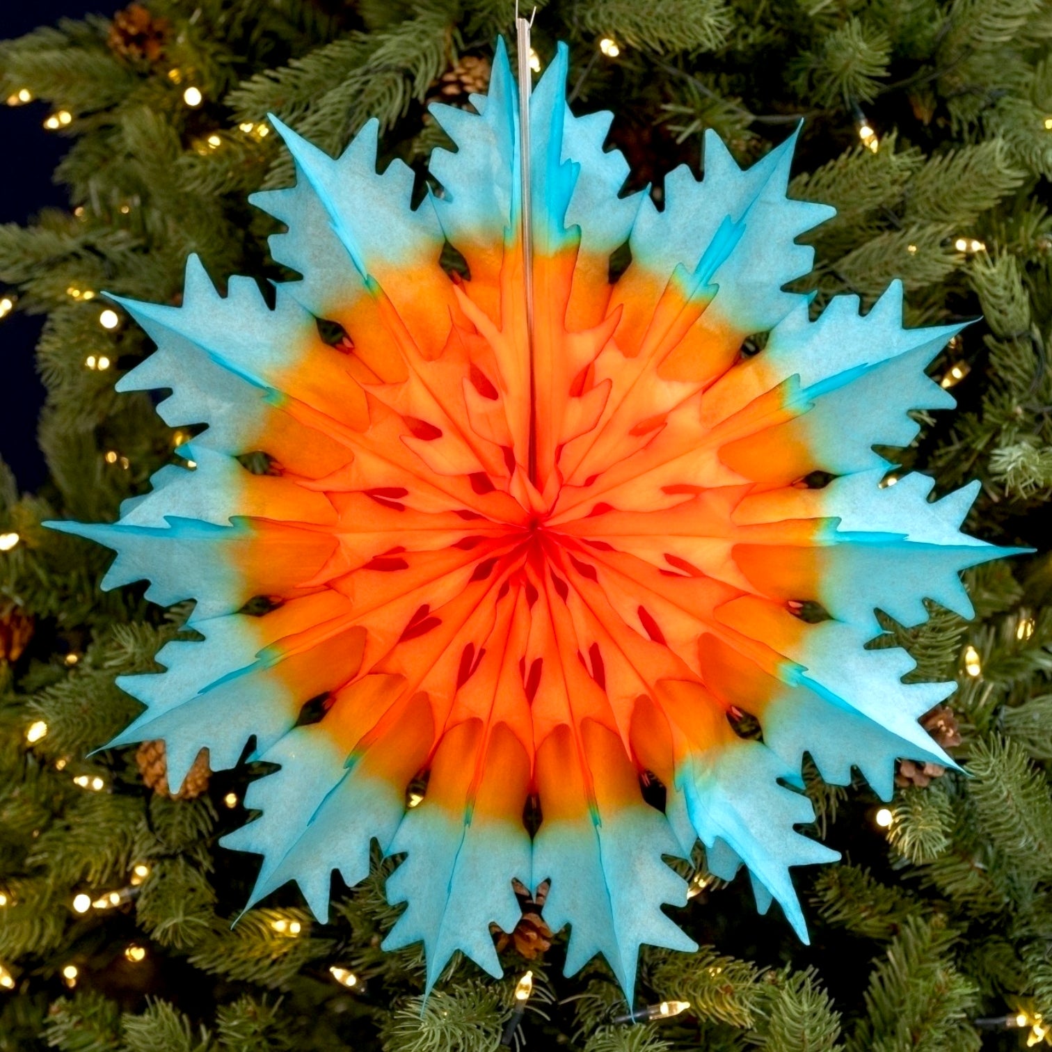 2 Tone Classic Snowflake Fan 45 cm