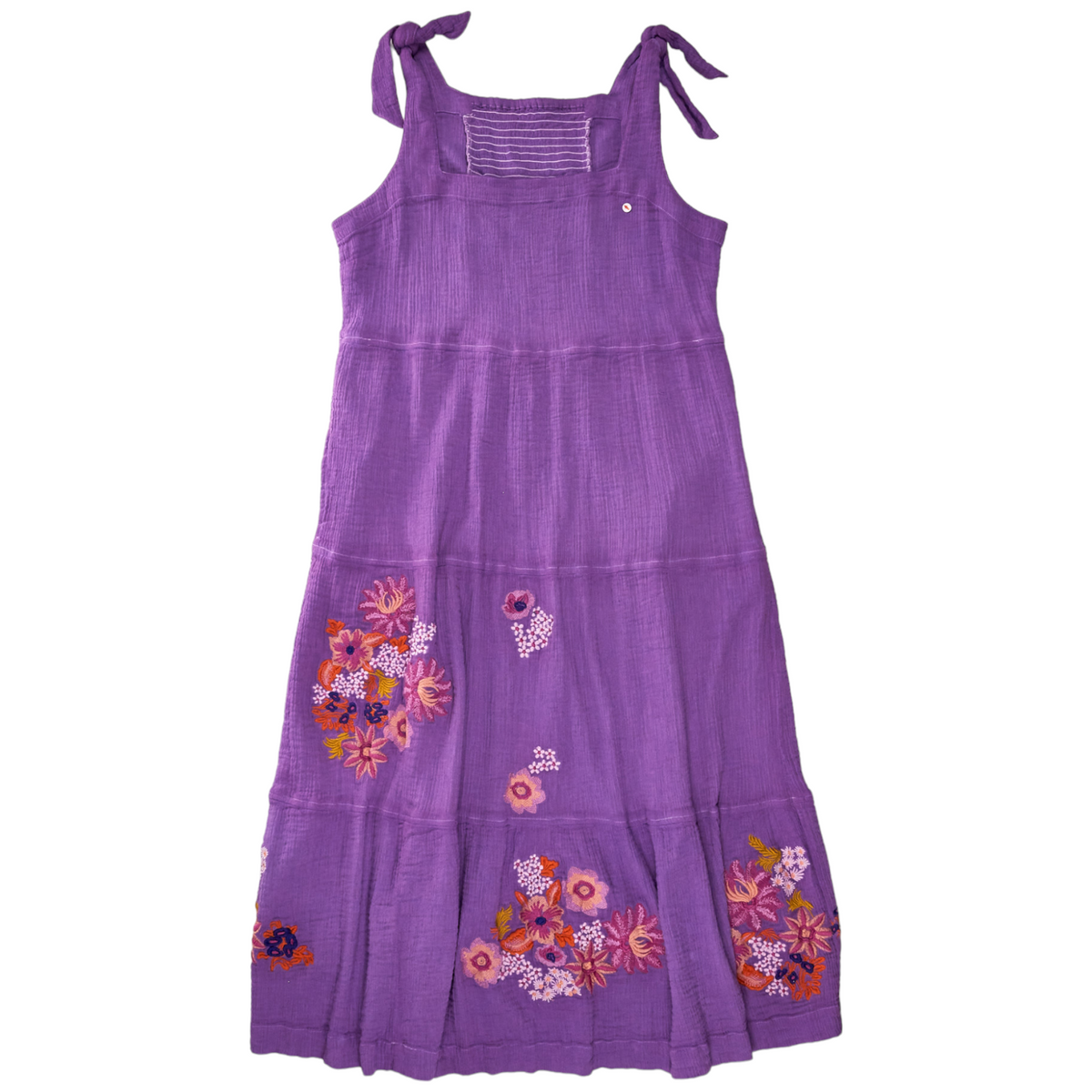NRBY Purple Embroidered Sun Dress