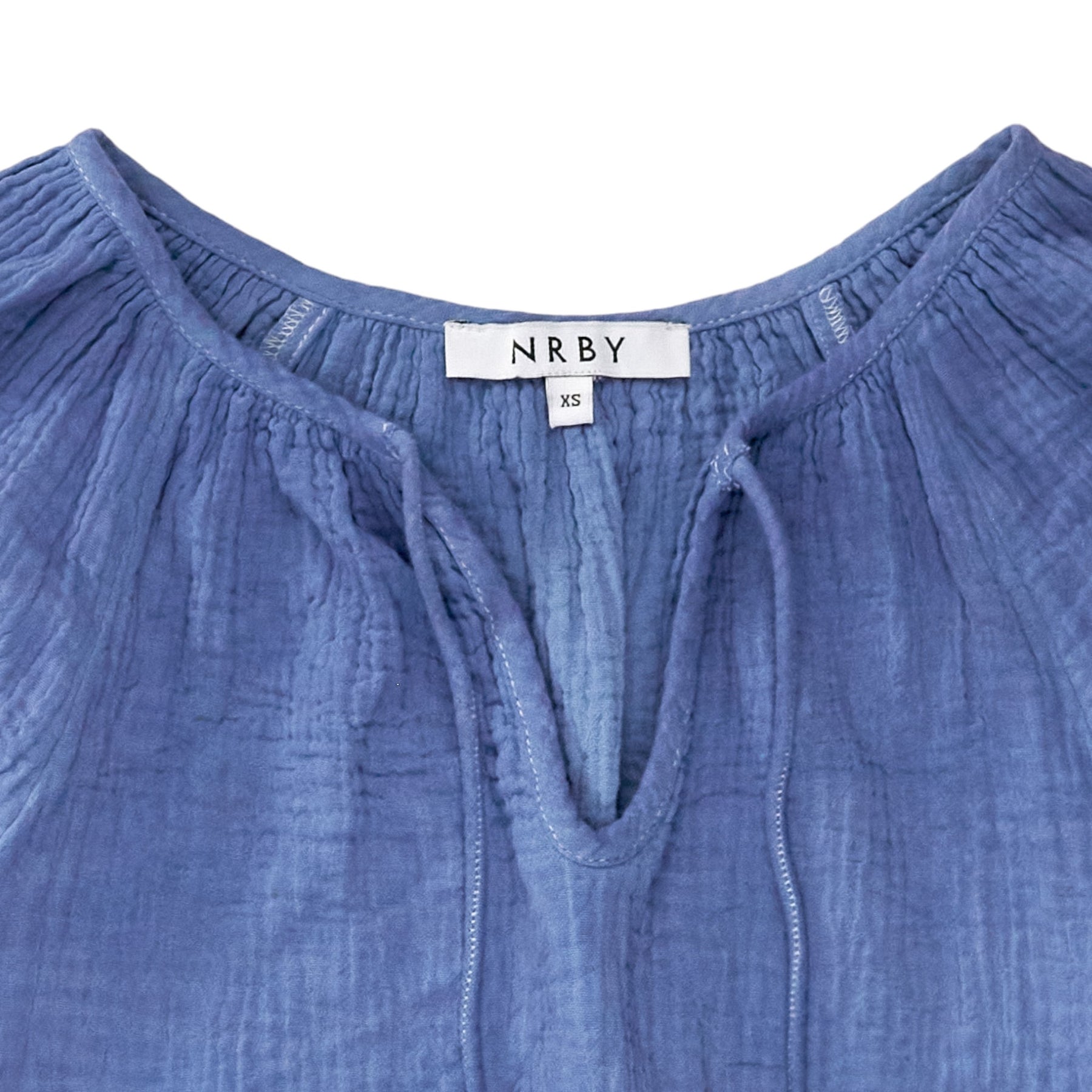 NRBY Blue Double Cloth Top