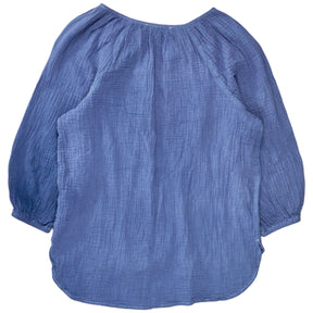 NRBY Blue Double Cloth Top