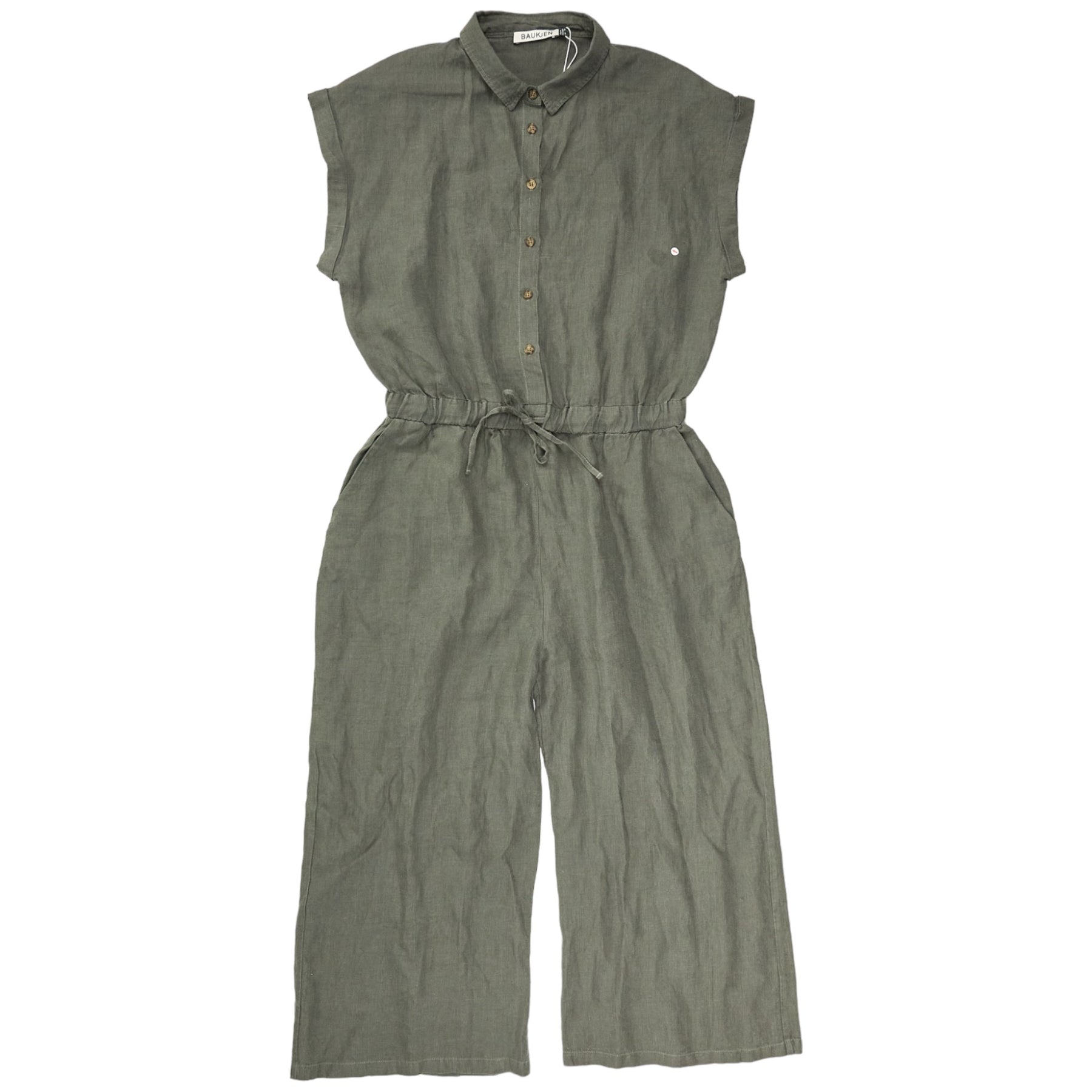 Baukjen Khaki Rosie Hemp Jumpsuit