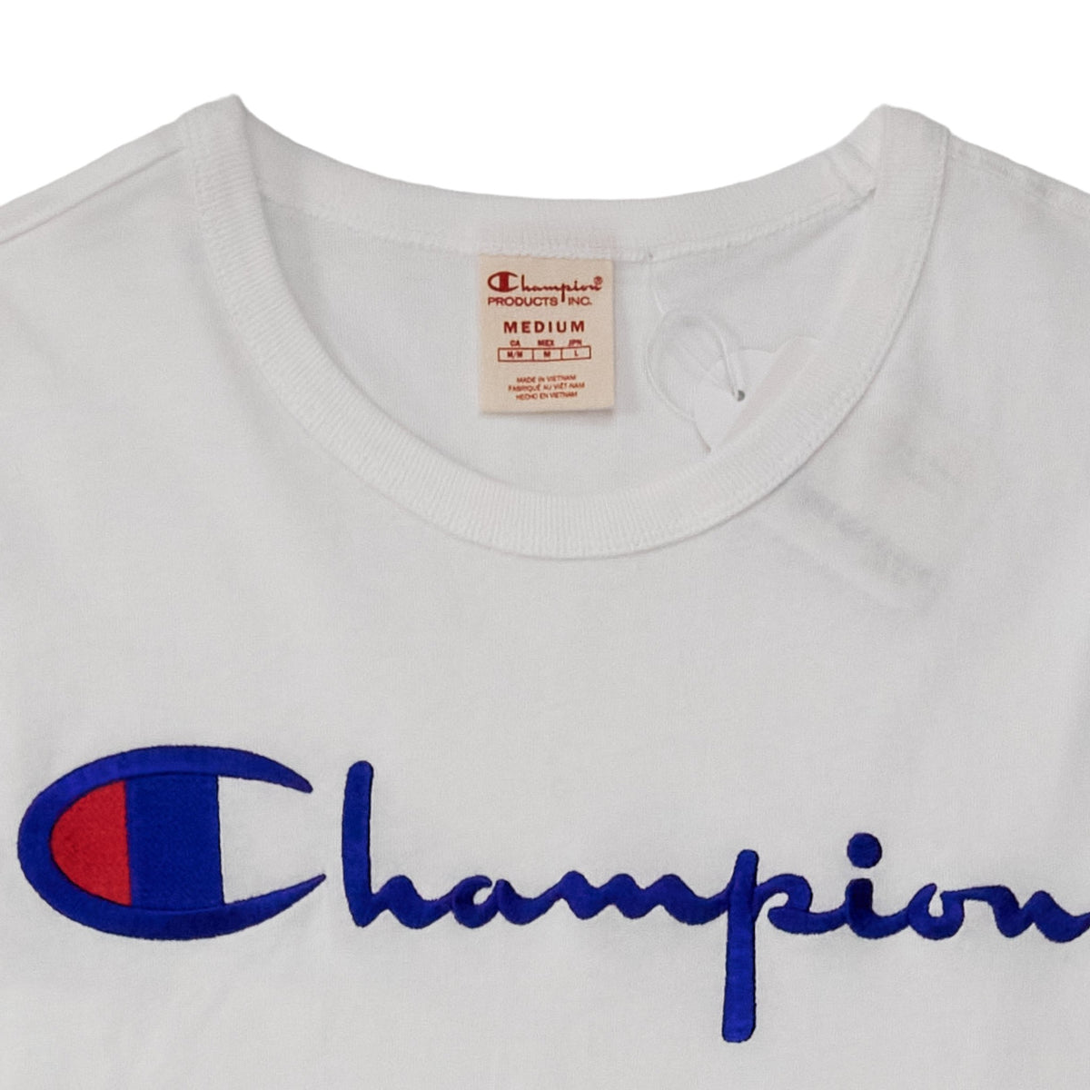 Champion White Embroidered Tee