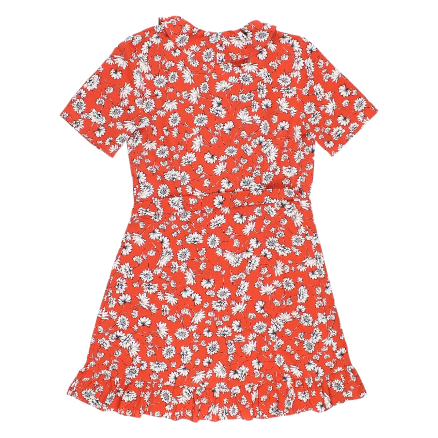 Topshop Red Floral Mini Wrap Dress