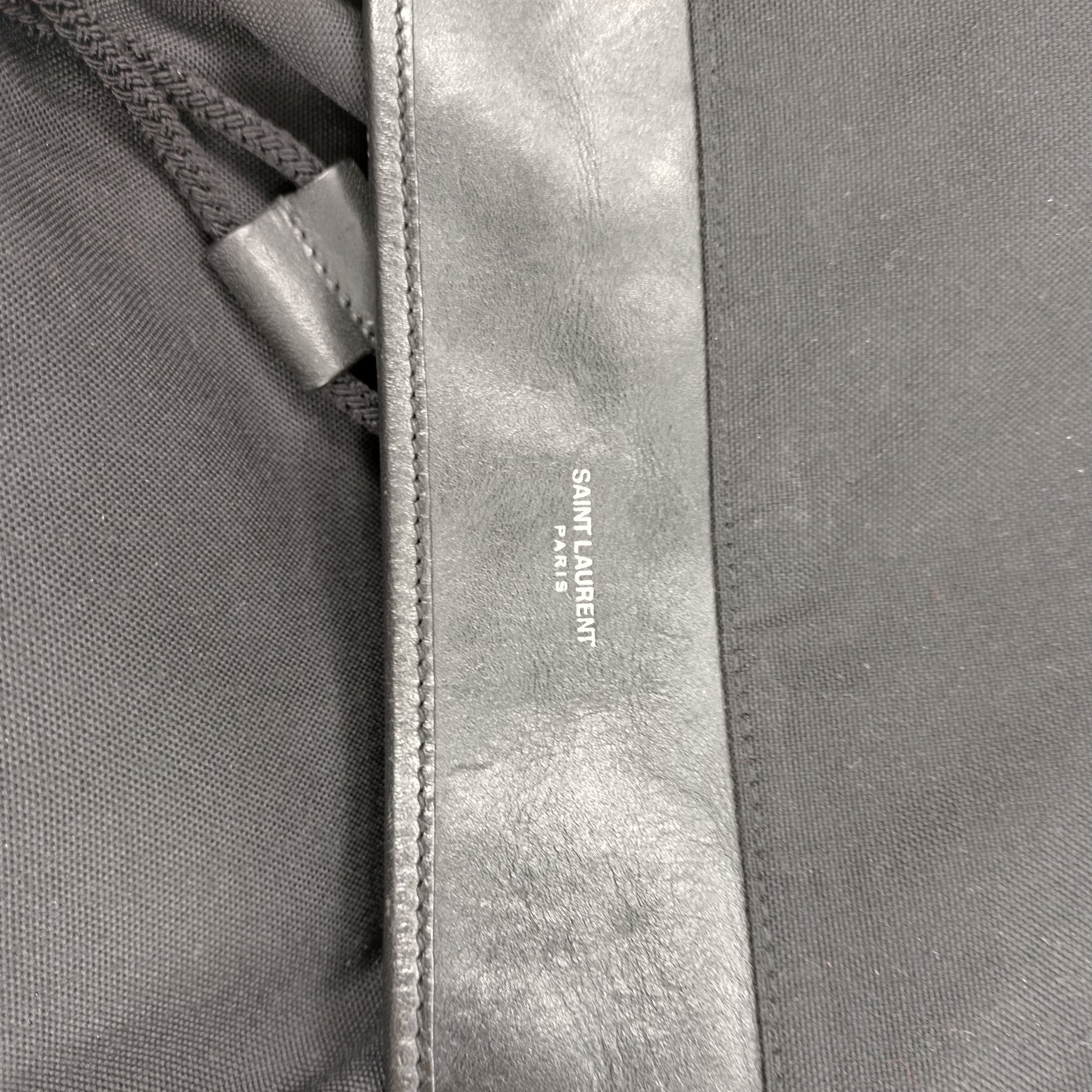 Saint Laurent Black Nylon/Leather Back Pack