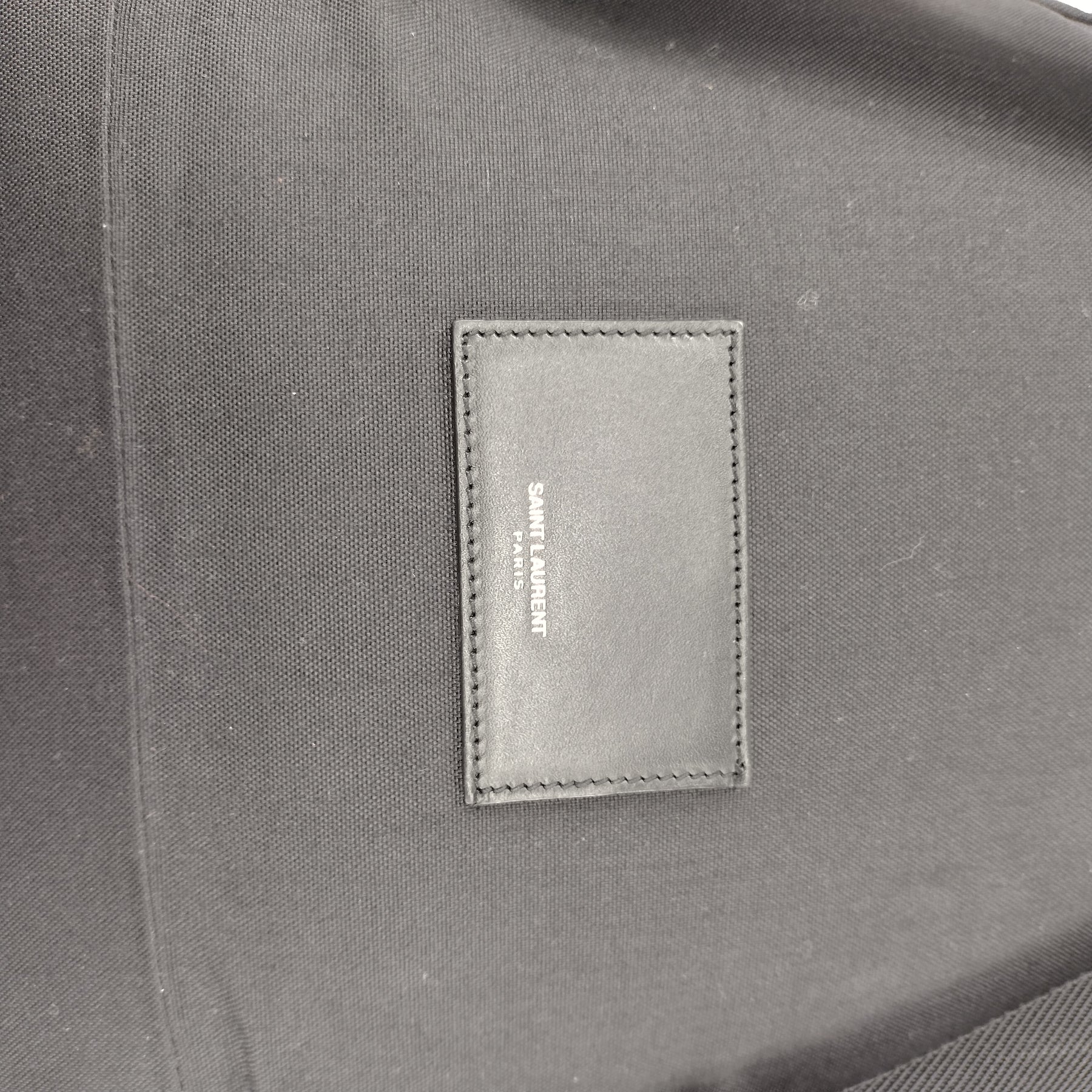 Saint Laurent Black Nylon/Leather Back Pack