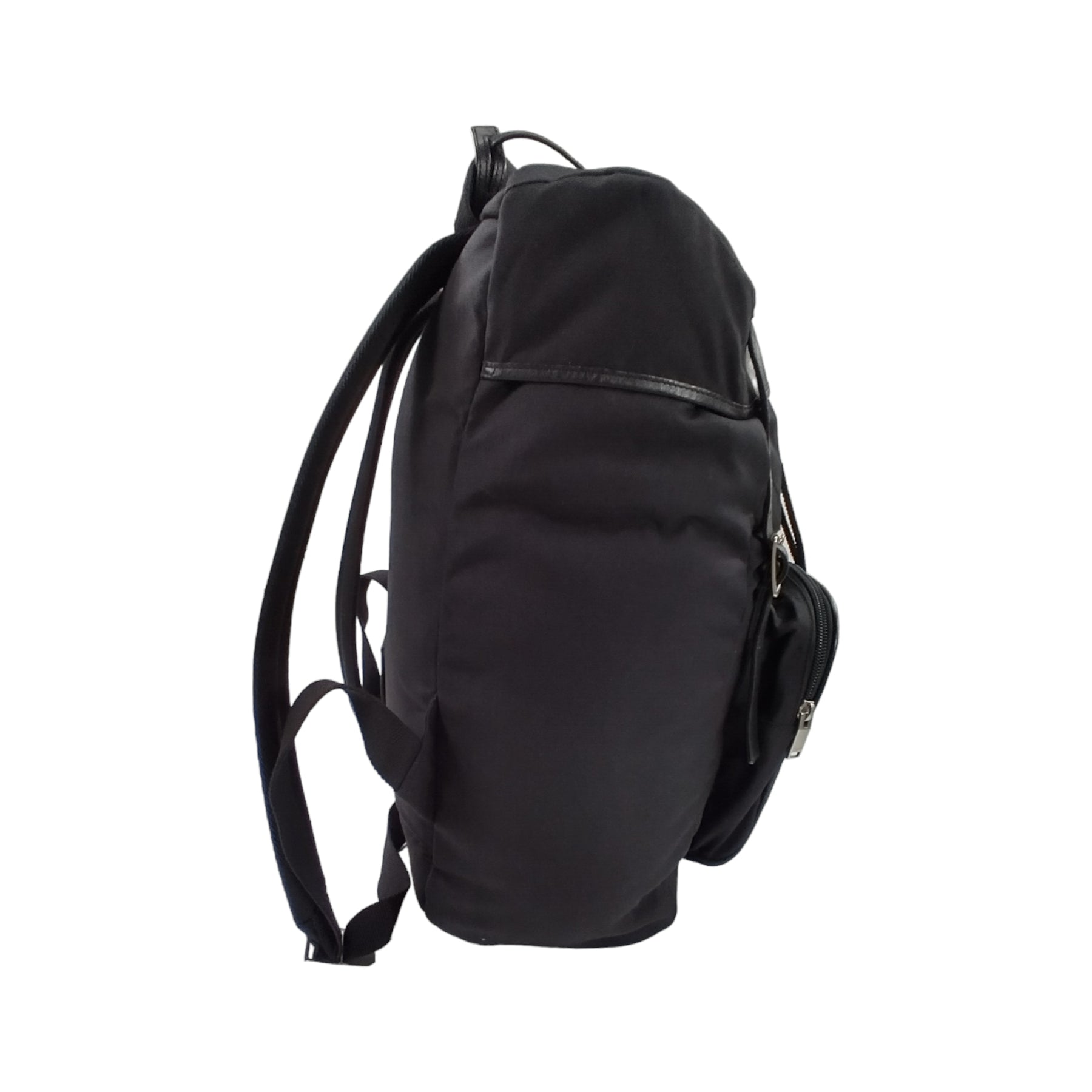 Saint Laurent Black Nylon/Leather Back Pack