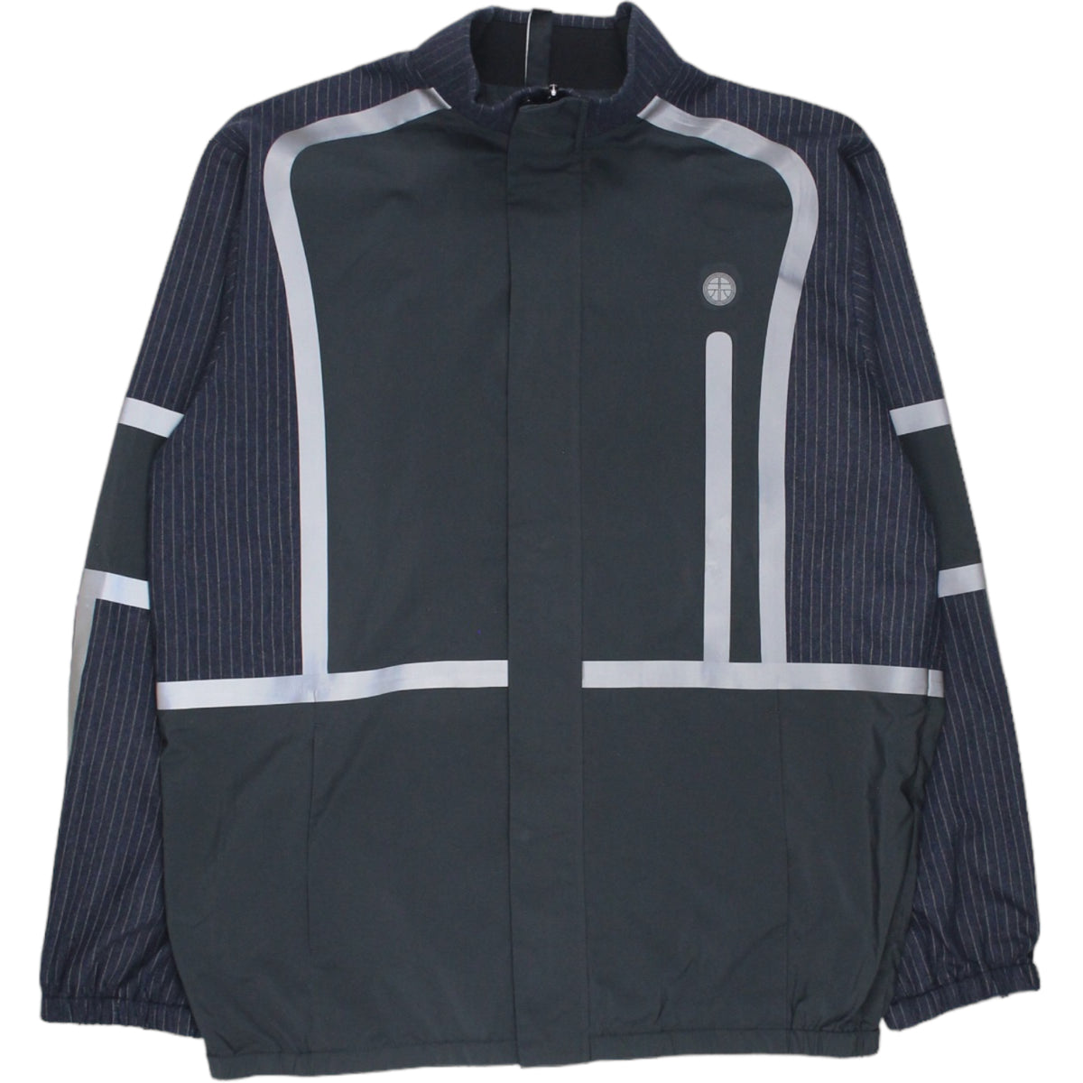 Astrid Andersen Grey/Blue Pinstripe Reflective Jacket