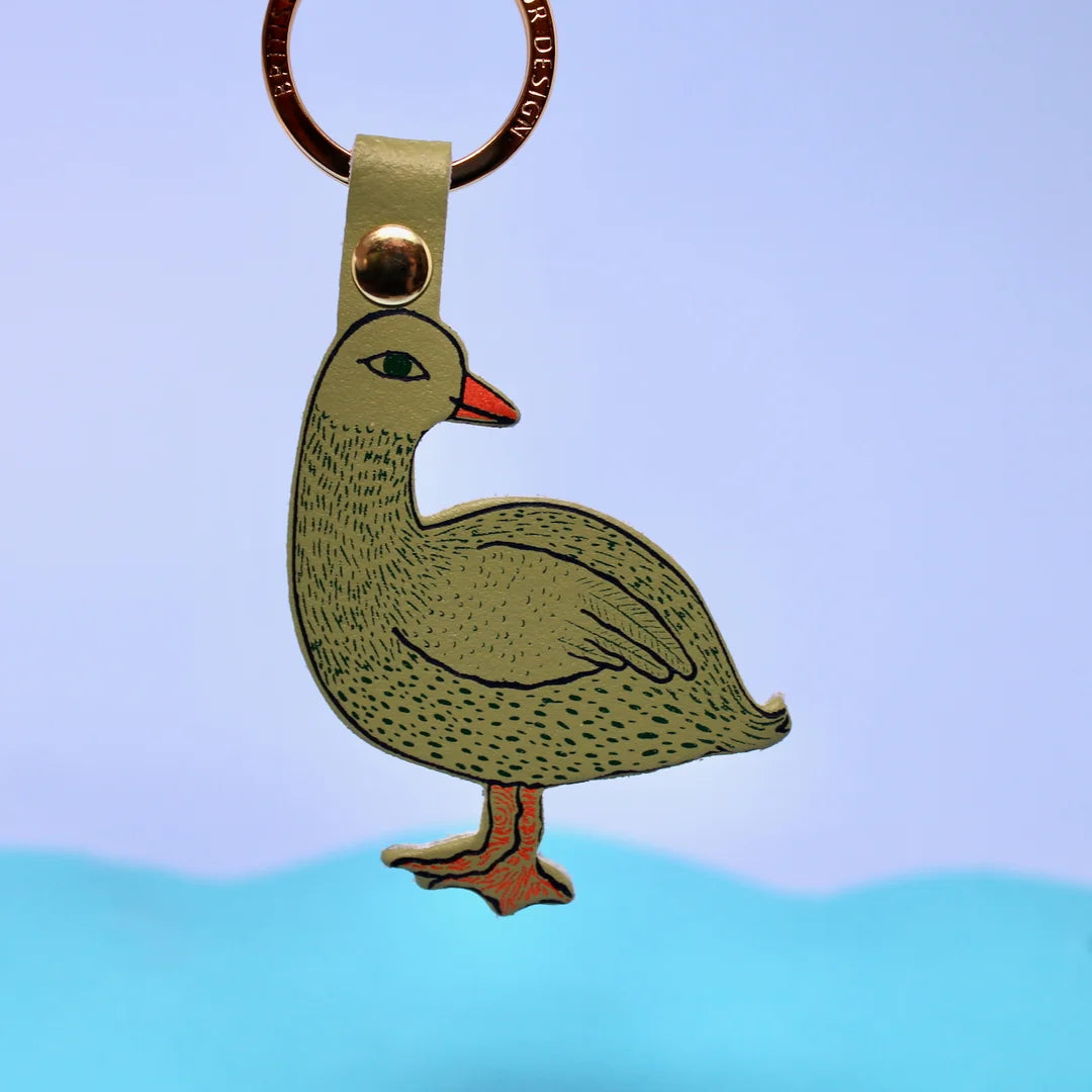 Silly Goose Keyring - Sage Green