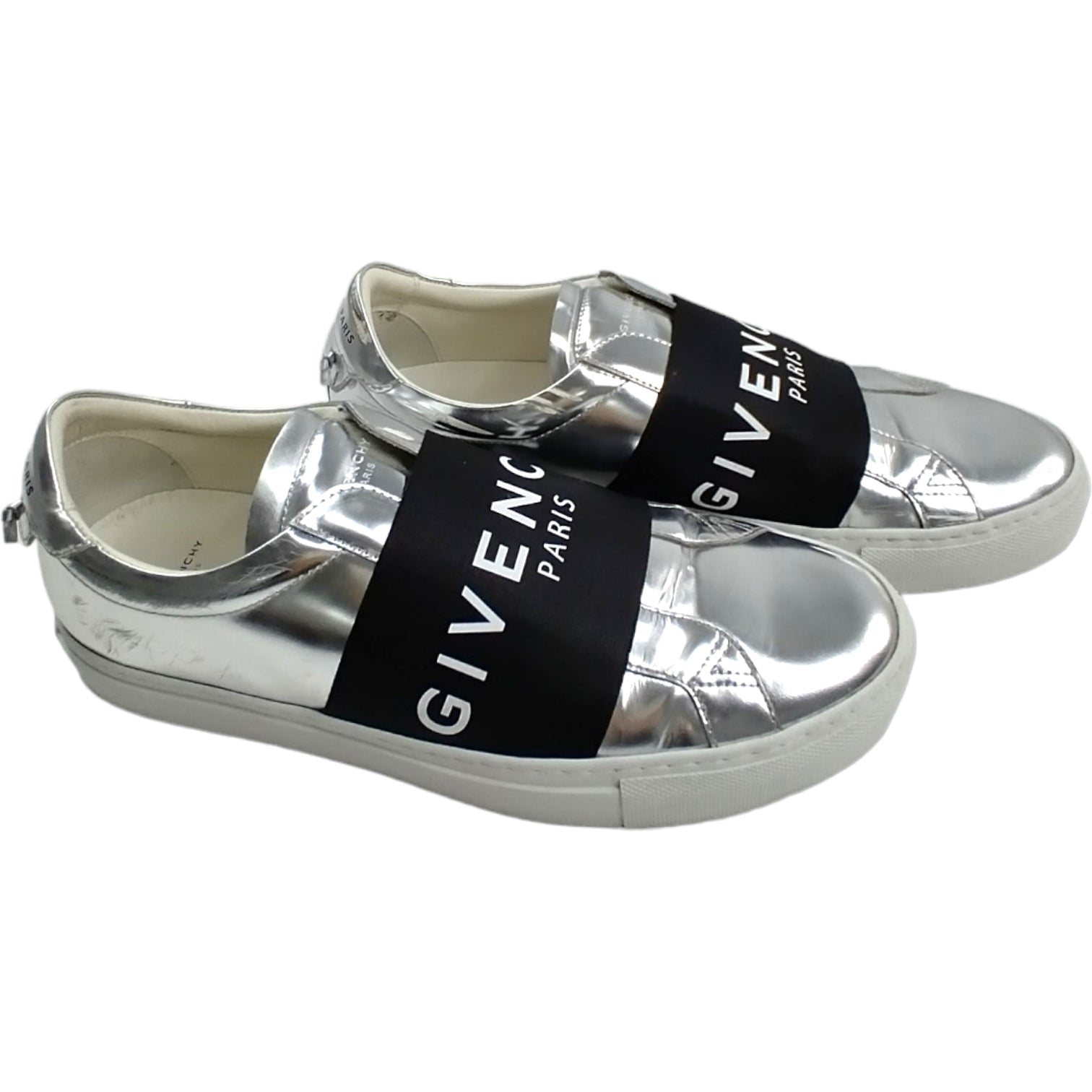 Givenchy Silver Urban Street Logo Elastic Sneaker