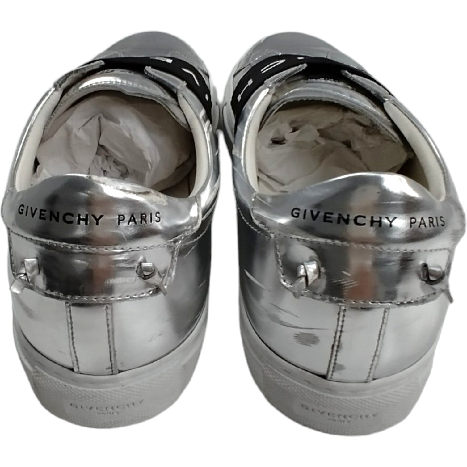 Givenchy Silver Urban Street Logo Elastic Sneaker